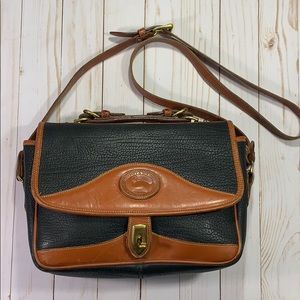 Vintage Dooney & Bourke Crossbody Purse Black/Tan